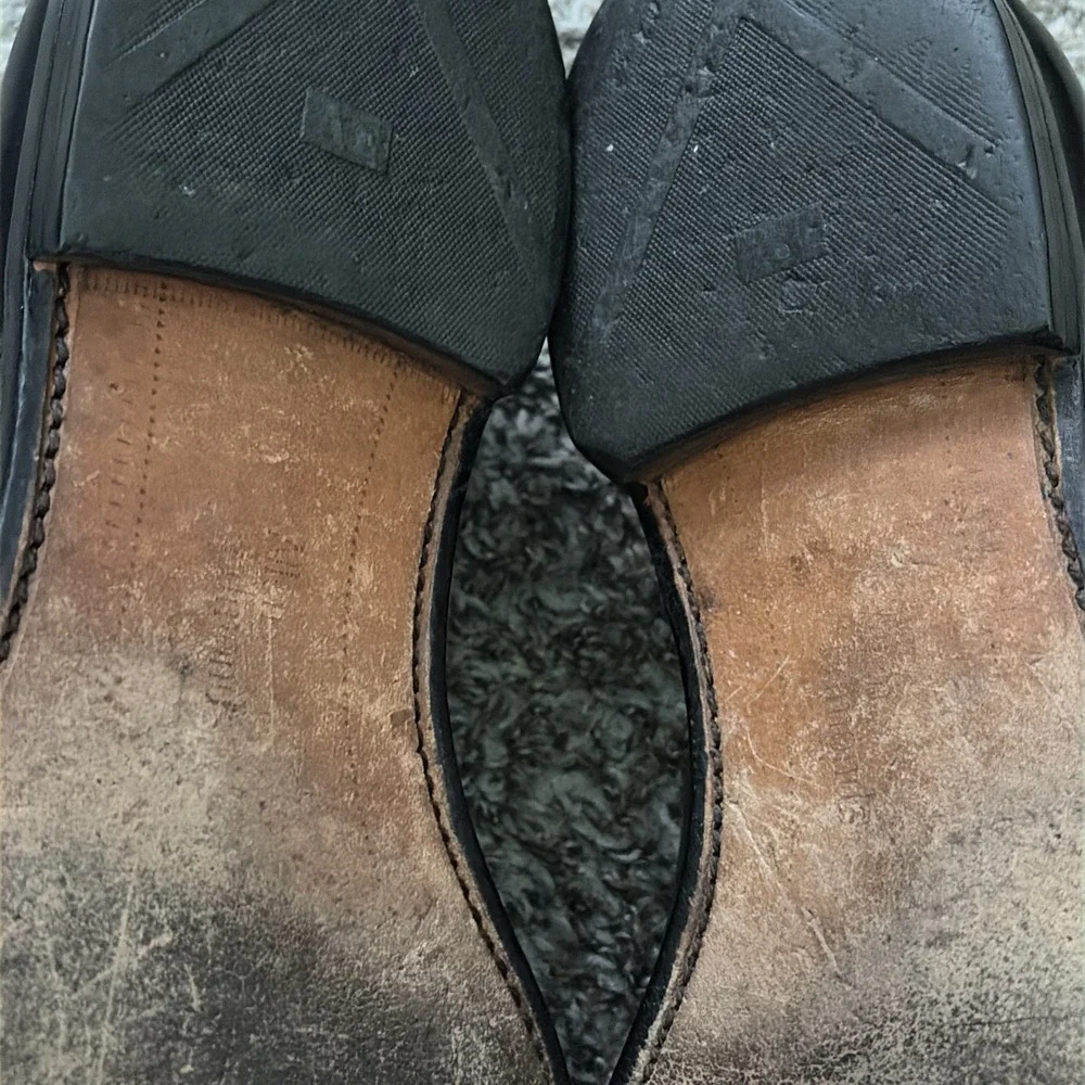Allen Edmonds Flatiron Derby Oxfords Perforated Black Leather Sz 13 D 1103 25800